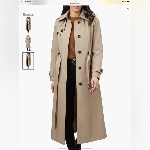 London Fog Water resistant Trench coat size Small NWOT - Picture 1 of 6